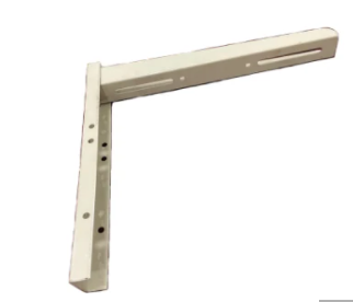 Suporte em L para ar condicionado com revestimento em pó branco