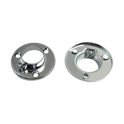 Flanges de tubo de guarda-roupa de suporte de tubo redondo de aço cromado