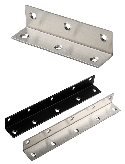  Suportes em forma de L de aço inoxidável com parafusos