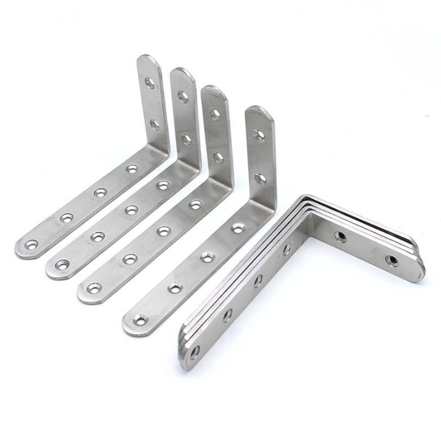 Suporte de canto em forma de L de aço prateleira reforçada de 90 graus